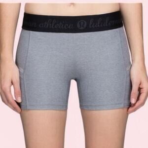 Lululemon Size 8 What The Sport Short in Heathered Slate sporty gymwear yoga